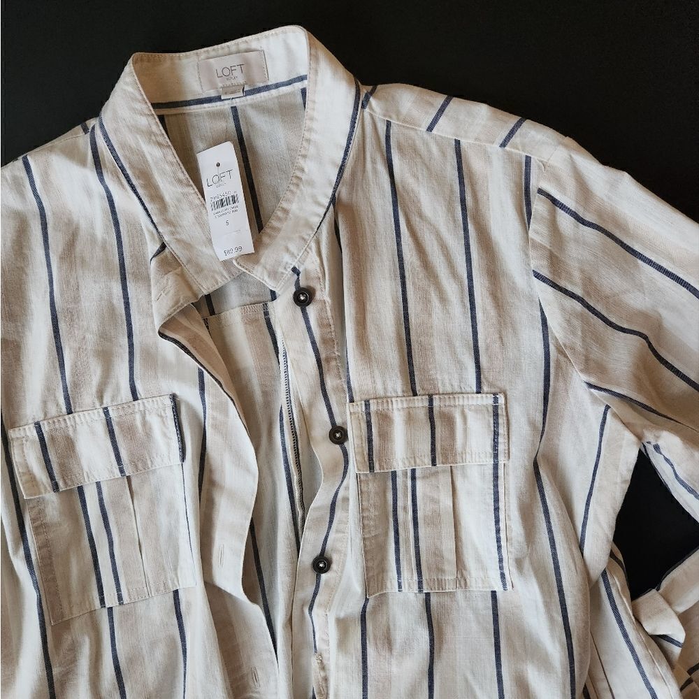 NWT Loft Striped Lightweight Jacket - Picture 5 of 10